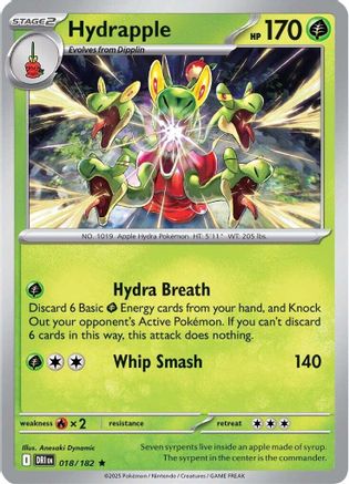 Hydrapple 018/182 - Rare - Reverse Holofoil