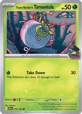 Team Rocket's Tarountula 019 - Common