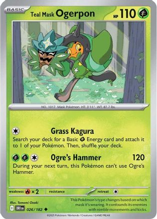 Teal Mask Ogerpon 026 - Uncommon - Reverse Holofoil