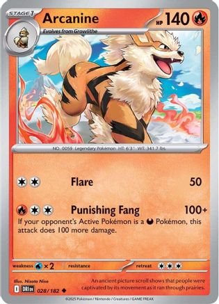 Arcanine 028 - Uncommon - Reverse Holofoil