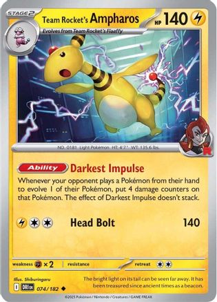 Team Rocket's Ampharos 074 - Uncommon