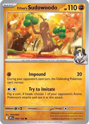 Ethan's Sudowoodo 093 - Common - Reverse Holofoil
