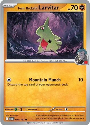 Team Rocket's Larvitar 094 - Common - Reverse Holofoil