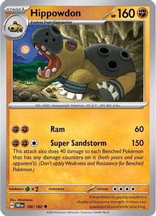 Hippowdon 106 - Uncommon - Reverse Holofoil