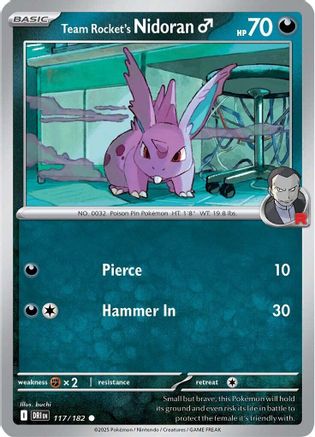 Team Rocket's Nidoran M 117 - Common
