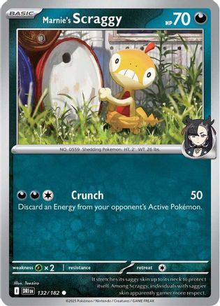Marnie's Scraggy 132 - Common - Reverse Holofoil