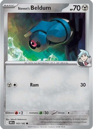 Steven's Beldum 143 - Common - Reverse Holofoil
