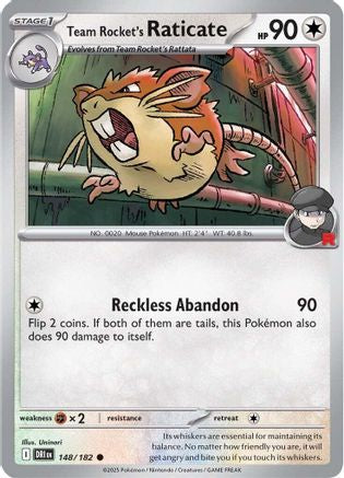 Team Rocket's Raticate 148/182 - Common