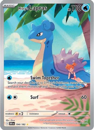 Misty's Lapras 194/182 - Illustration Rare - Holofoil