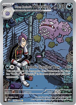 Team Rocket's Weezing 199/182 - Illustration Rare - Holofoil