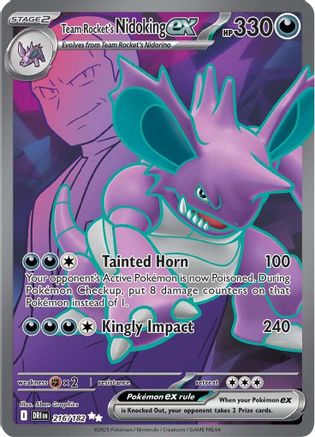 Team Rocket's Nidoking ex 216/182 - Ultra Rare - Holofoil
