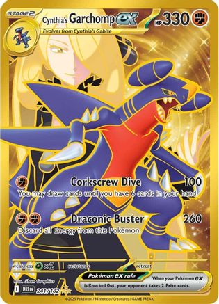 Cynthia's Garchomp ex 241/182 - Hyper Rare - Holofoil