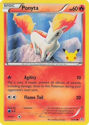 Ponyta (UK Exclusive Promo) 014 - Promo - Holofoil