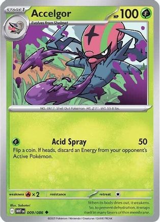Accelgor 009/086 - Uncommon - Reverse Holofoil