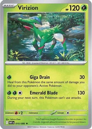 Virizion 010/086 - Rare - Reverse Holofoil
