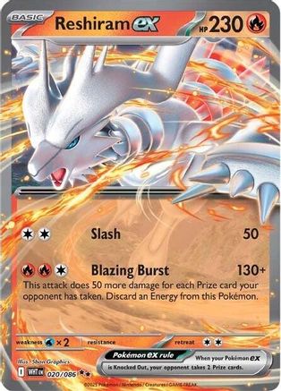 Reshiram ex 020/086 - Double Rare - Holofoil