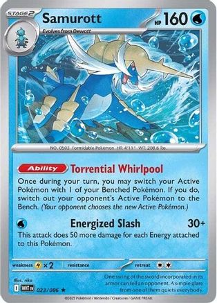 Samurott 023/086 - Rare - Holofoil