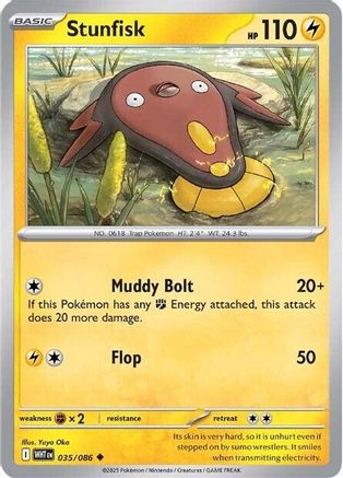 Stunfisk 035/086 - Uncommon - Reverse Holofoil