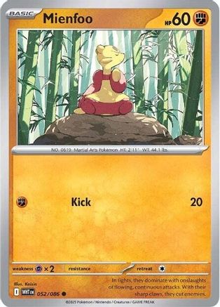 Mienfoo 052/086 - Common - Reverse Holofoil