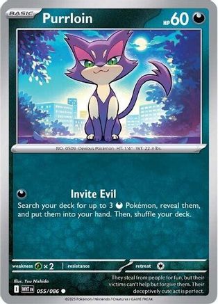 Purrloin 055/086 - Common - Reverse Holofoil