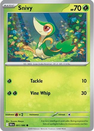 Snivy 001/086 - Common - Reverse Holofoil