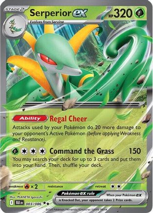 Serperior ex 003/086 - Double Rare - Holofoil