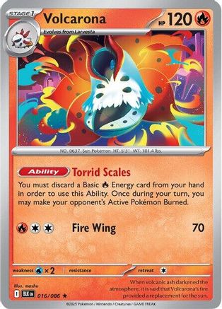 Volcarona 016/086 - Rare - Reverse Holofoil