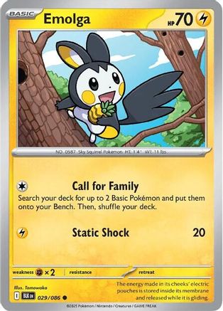 Emolga 029/086 - Common - Reverse Holofoil