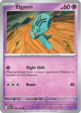 Elgyem 040/086 - Common - Reverse Holofoil