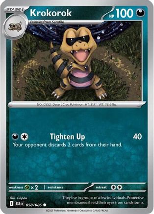 Krokorok 058/086 - Common - Reverse Holofoil