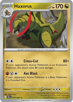 Haxorus 070/086 - Rare - Holofoil