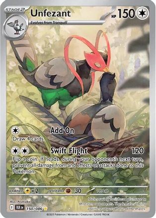 Unfezant 150/086 - Illustration Rare - Holofoil
