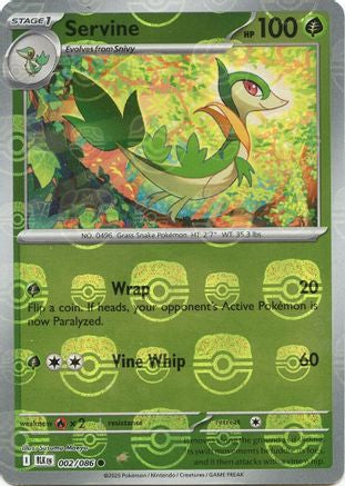 Servine (Master Ball Pattern) 002/086 - Common - Holofoil