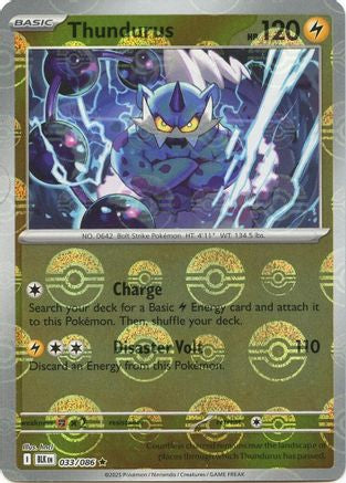 Thundurus (Poke Ball Pattern) 033/086 - Rare - Holofoil