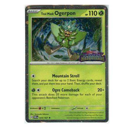 Teal Mask Ogerpon (Twilight Masquerade Stamp) 024 - Promo - Holofoil