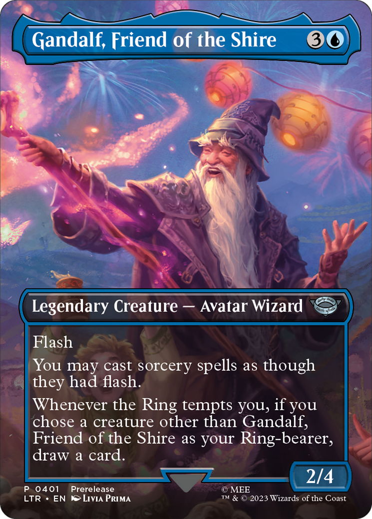 Gandalf, Friend of the Shire (Borderless Alternate Art) [The Lord of the Rings: Tales of Middle-Earth]