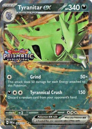 Tyranitar ex (Prismatic Evolutions Stamp) 064 - Double Rare - Holofoil