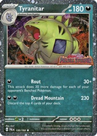 Tyranitar (Paldea Evolved Stamp) 135 - Promo - Holofoil