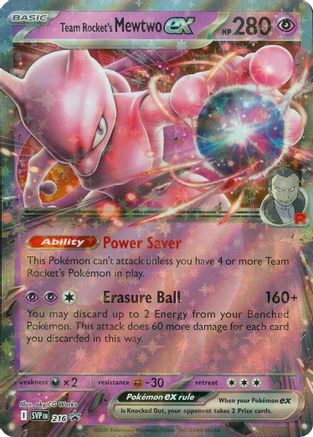 Team Rocket's Mewtwo ex 216 - Promo - Holofoil