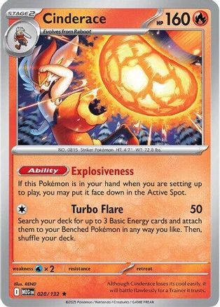 Cinderace 028 - Rare - Holofoil