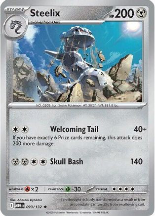 Steelix 093/132 - Rare - Reverse Holofoil