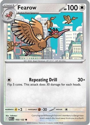 Fearow 103 - Common - Reverse Holofoil