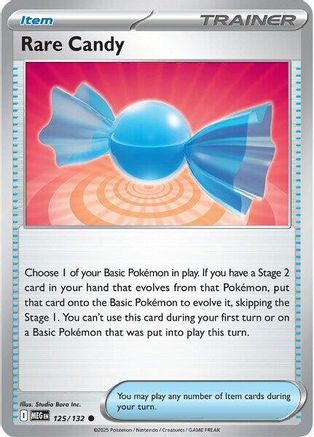 Rare Candy 125/132 - Common - Reverse Holofoil