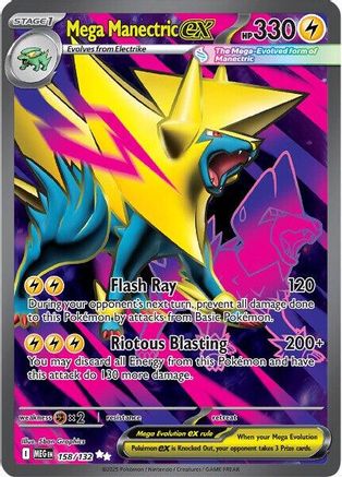 Mega Manectric ex 158/132 - Ultra Rare - Holofoil