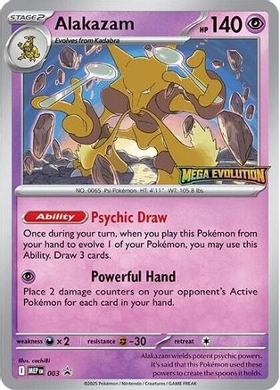 Alakazam (003/null) - ME Mega Evolution Promo Holofoil
