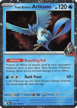 Team Rocket's Articuno (Cosmos Holo) (051/182) - Miscellaneous Cards & Products Holofoil
