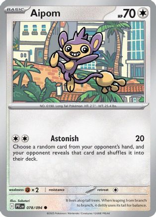 Aipom 078 - Common - Reverse Holofoil