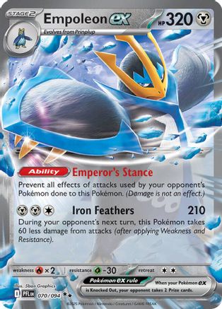 Empoleon ex 070/094 - Double Rare - Holofoil
