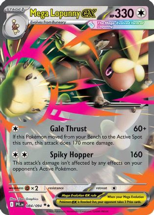 Mega Lopunny ex 084/094 - Double Rare - Holofoil