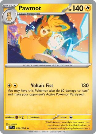 Pawmot 034 - Rare - Reverse Holofoil